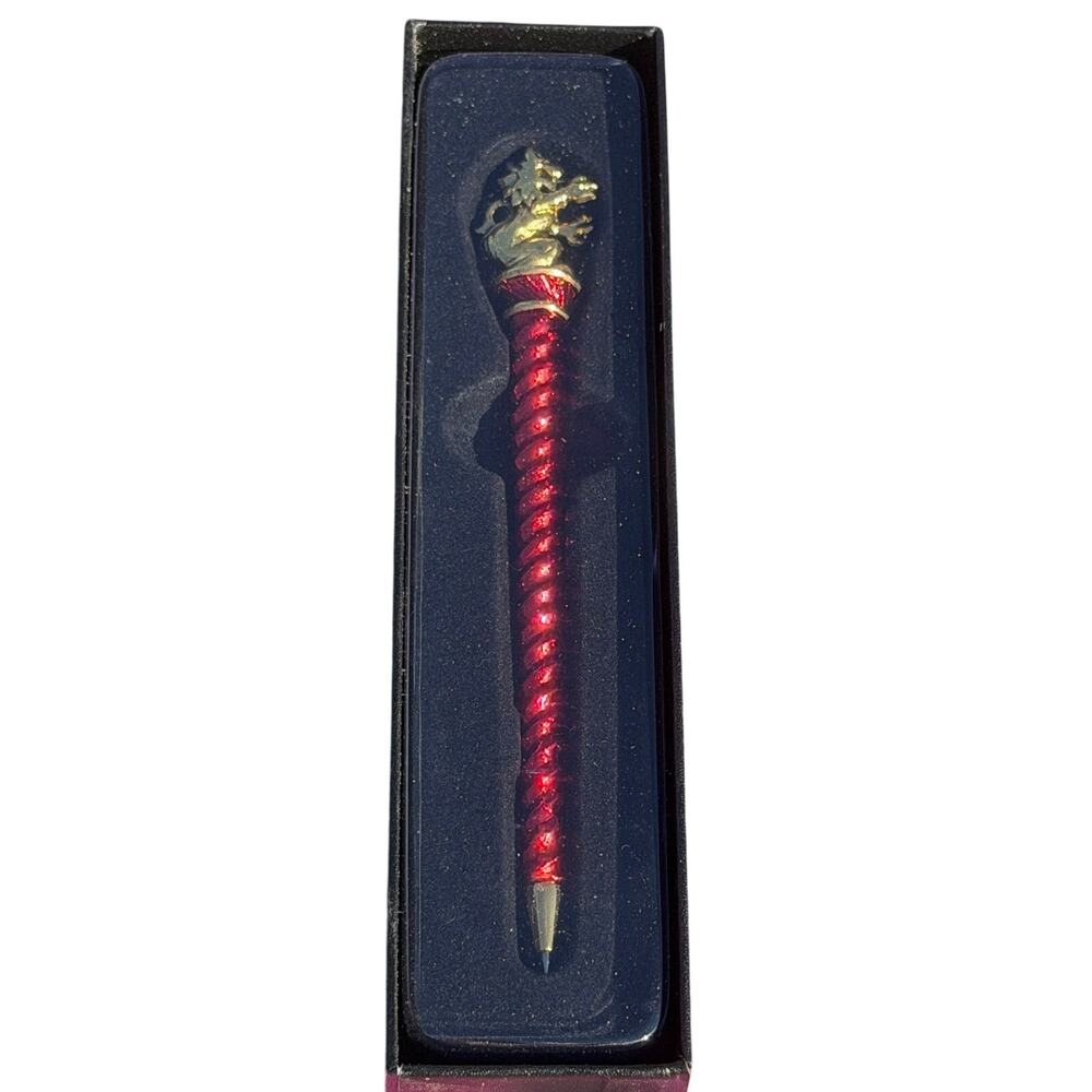 Harry Potter Gryffindor House Red Metal Spiral Black ink Pen